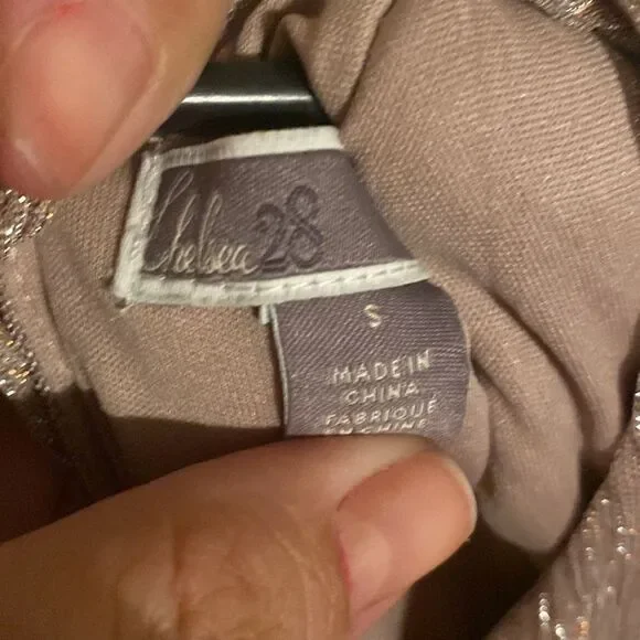 NWT Chelsea28 Womens Grecian Champagne Metallic Pink Midi Dress - Picture 7 of 9